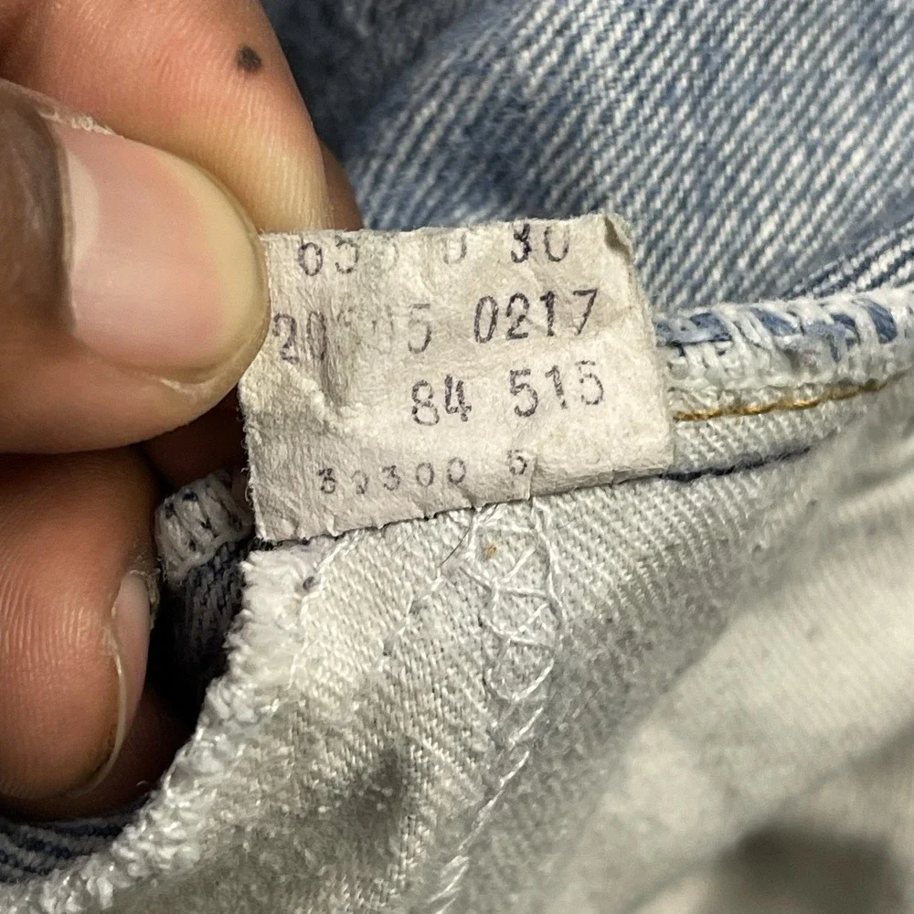 Vintage Levi's 505 Orange Tab Men's 34x33 Jeans USA Made Distressed Straight Leg